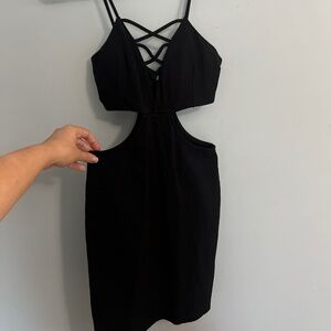 Cut Out Black Cherry Mellow Mini Dress